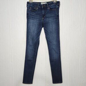 Abercrombie & Fitch Women's 6R Low Rise Super Skinny Jeans Blue Dark Wash Denim